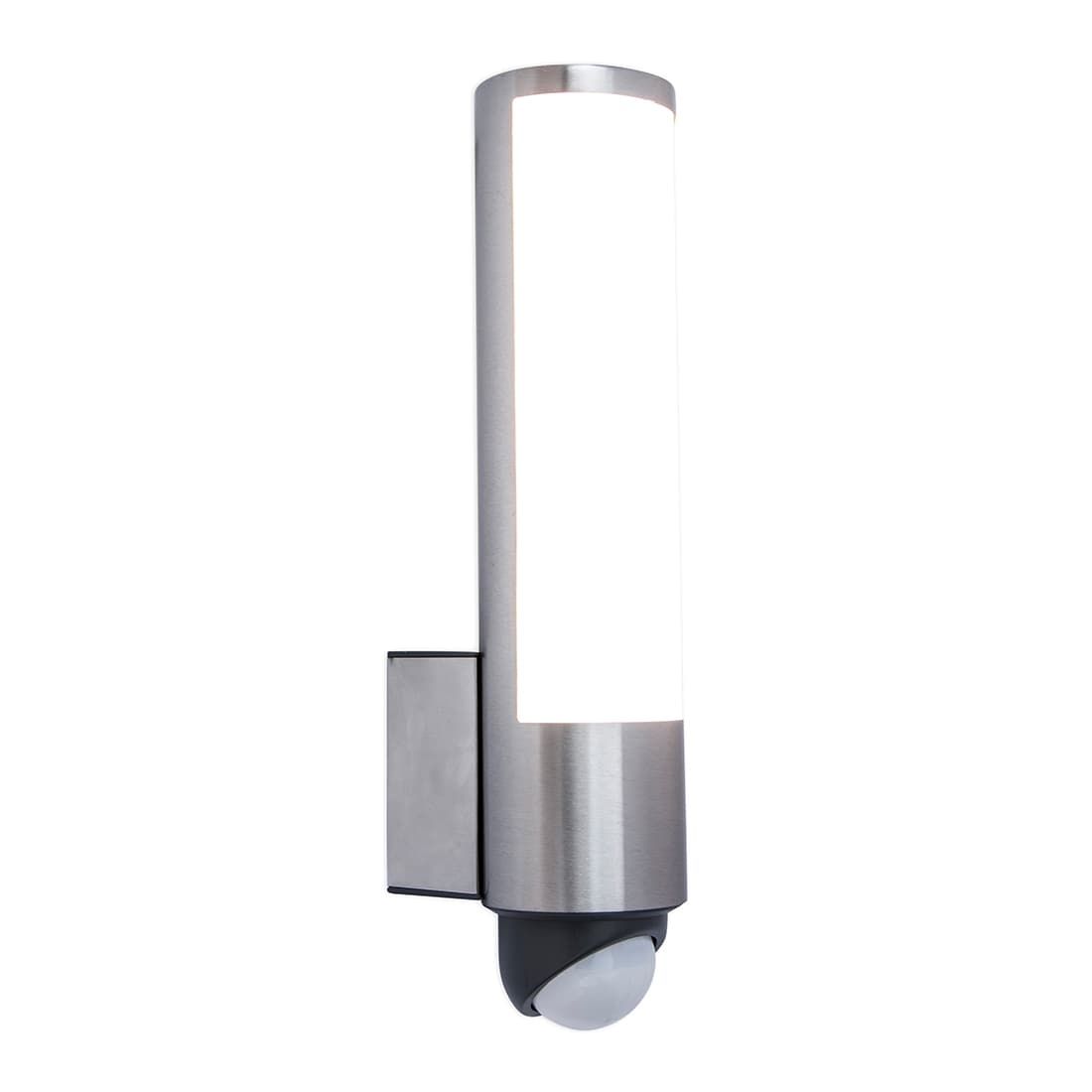 LUTEC Leda LED-Außenwandbeleuchtung Edelstahl Silber